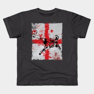 England Soccer For Uk Patriots Fan Kids T-Shirt